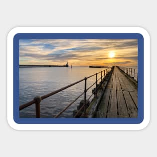 January sunrise at the mouth of the River Blyth - Landscape Sticker